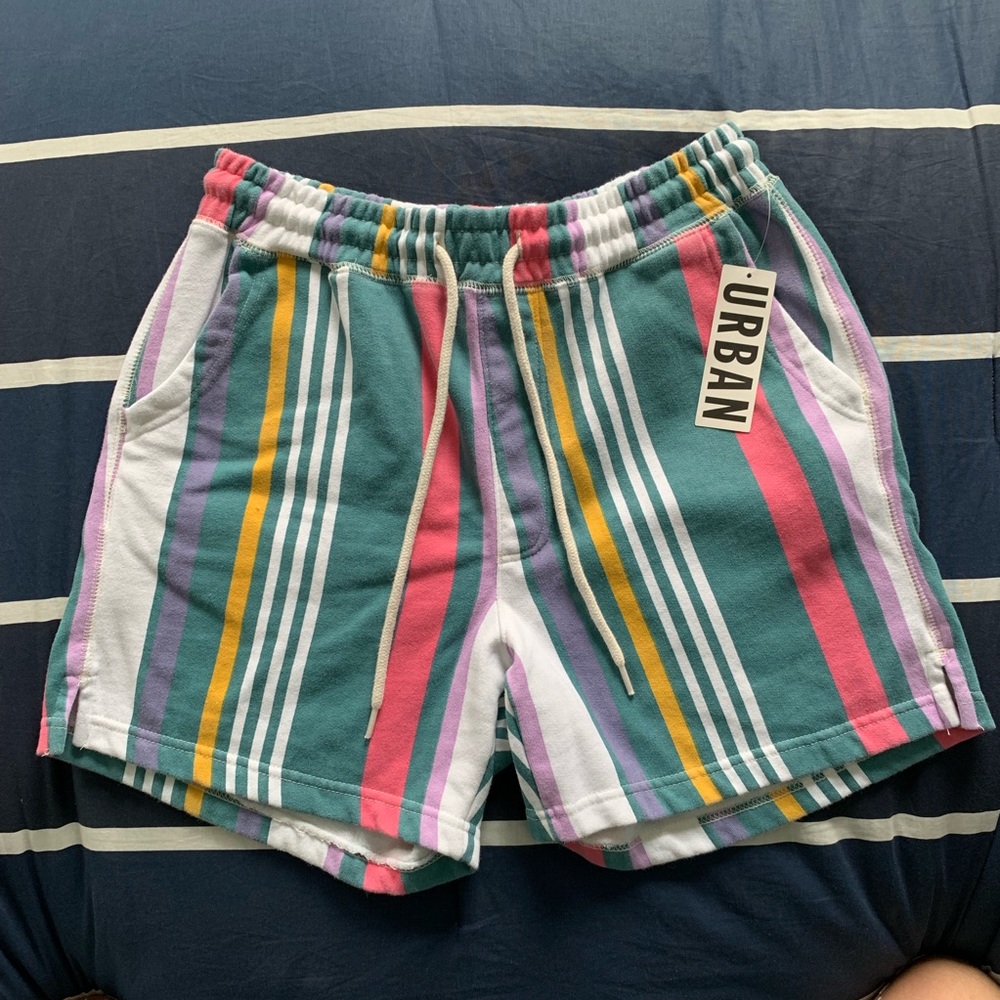 Urban Outfitters Lucien Stripe Knit Volley Short